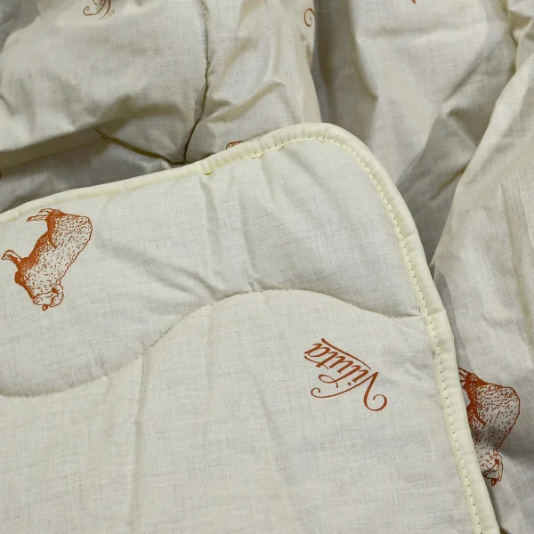 Ковдра полуторна вовняна Viluta Premium 21383 140x205 см бежева Ковдра полуторна вовняна Viluta Premium 21383 140x205 см бежева