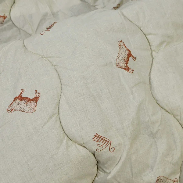 Ковдра полуторна вовняна Viluta Premium 21383 140x205 см бежева Ковдра полуторна вовняна Viluta Premium 21383 140x205 см бежева