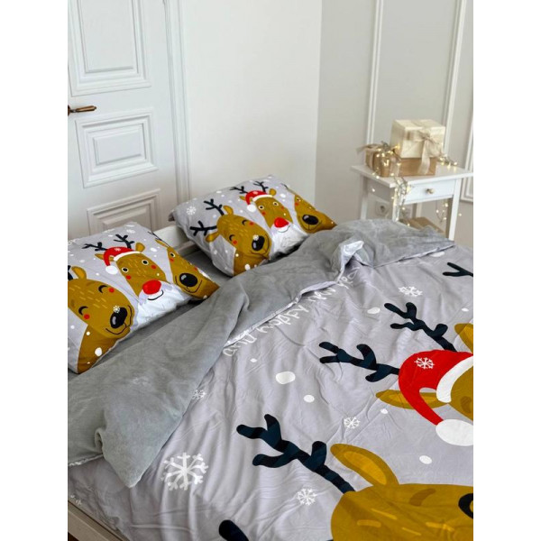 Постільна білизна двоспальне Dushka Home Сатин Плюш 21352 180х215 см