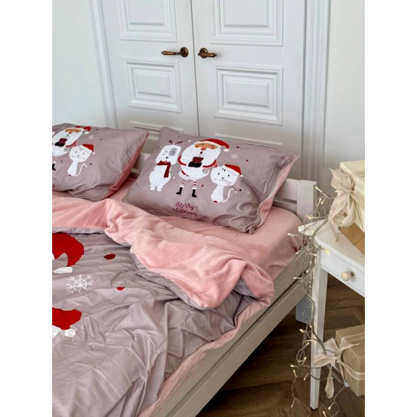 Постільна білизна двоспальне Dushka Home Сатин Плюш 21356 180х215 см
