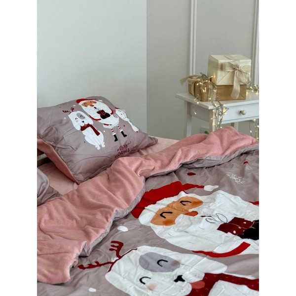 Постільна білизна двоспальне Dushka Home Сатин Плюш 21356 180х215 см