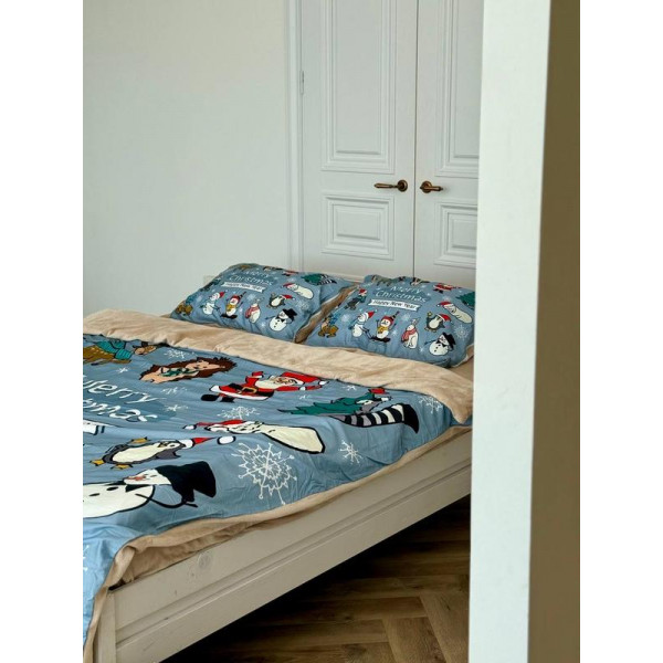 Постільна білизна двоспальне Dushka Home Сатин Плюш 21360 180х215 см