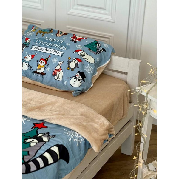 Постільна білизна двоспальне Dushka Home Сатин Плюш 21360 180х215 см