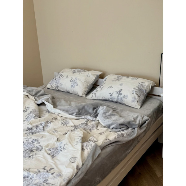 Постільна білизна євро Dushka Home Сатин Плюш 21345 200х220 см