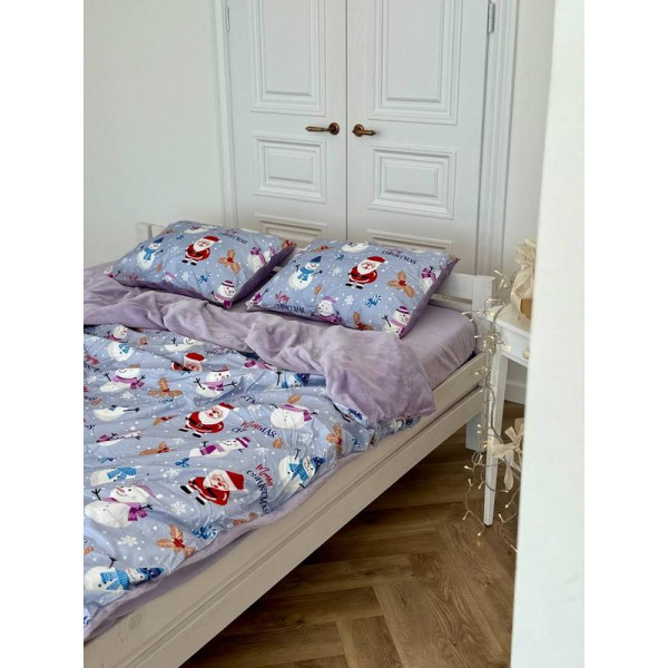 Постільна білизна євро Dushka Home Сатин Плюш 21365 200х220 см