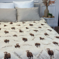 Ковдра євро з овечої вовни Arda Pure wool 21435 195х215 см бежева