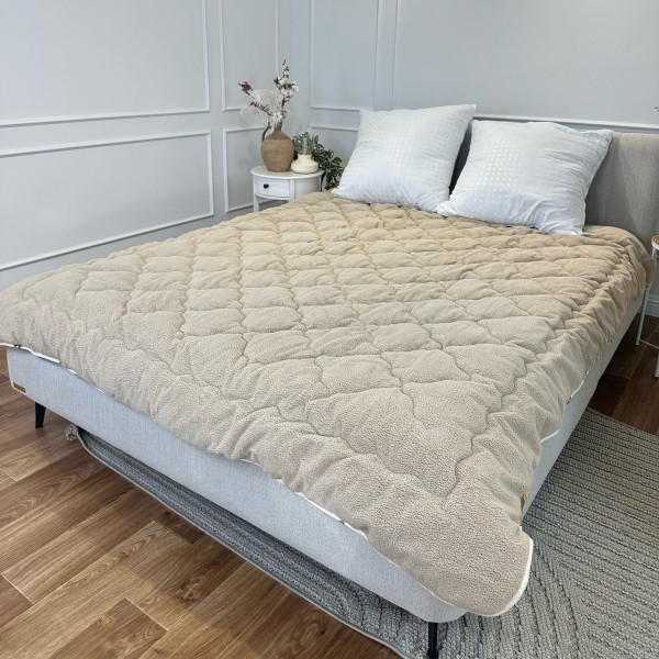 Ковдра євро відкрита двостороння з вовни Arda Camell wool 21438 195х215 см бежева Ковдра євро відкрита двостороння з вовни Arda Camell wool 21438 195х215 см бежева