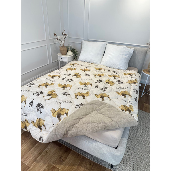 Ковдра євро відкрита двостороння з вовни Arda Camell wool 21438 195х215 см бежева Ковдра євро відкрита двостороння з вовни Arda Camell wool 21438 195х215 см бежева