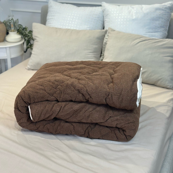 Ковдра євро відкрита двостороння з вовни Arda Pure Wool 21447 195х215 см шоколадне Ковдра євро відкрита двостороння з вовни Arda Pure Wool 21447 195х215 см шоколадне