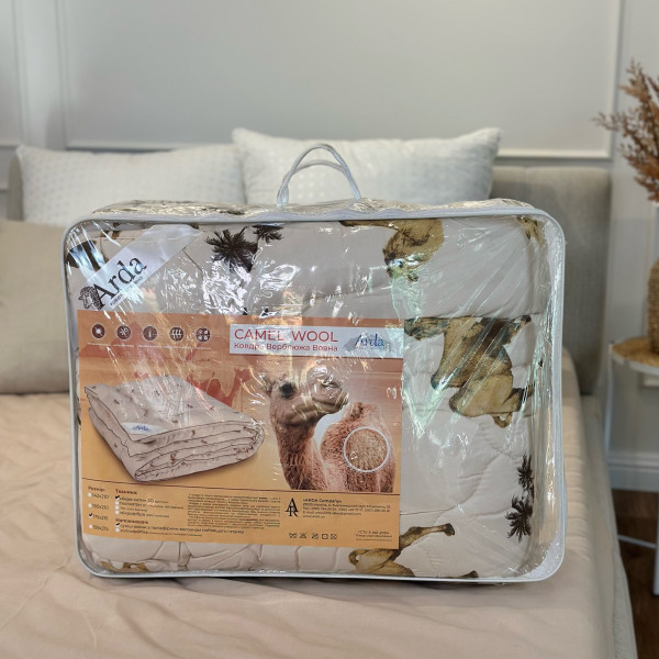 Ковдра полуторна з верблюжої вовни Arda Camell wool 21427 150х210 см Ковдра полуторна з верблюжої вовни Arda Camell wool 21427 150х210 см