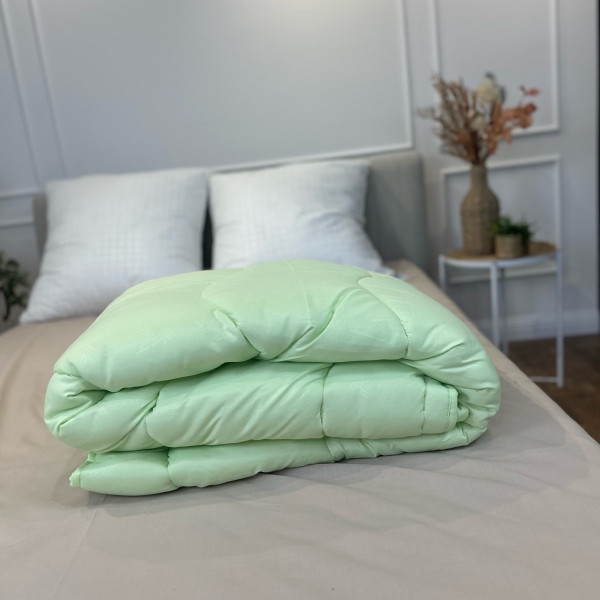 Ковдра полуторна силіконова Viluta Bamboo 21442 140x205 см салатова Ковдра полуторна силіконова Viluta Bamboo 21442 140x205 см салатова