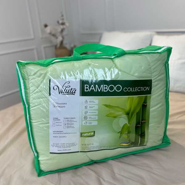 Ковдра полуторна силіконова Viluta Bamboo 21442 140x205 см салатова Ковдра полуторна силіконова Viluta Bamboo 21442 140x205 см салатова