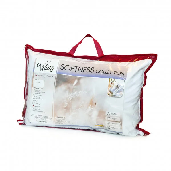Подушка з лебединим пухом Viluta Soft 21399 40х60 см біла