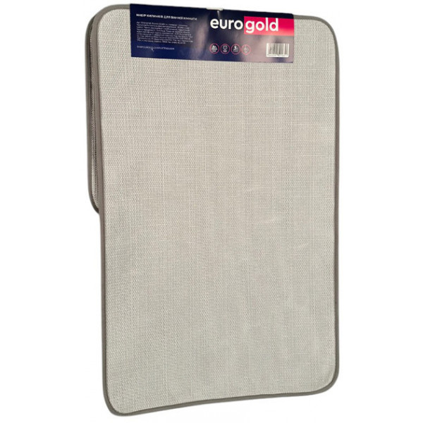 Набір килимків для ванної Eurogold 7016102769 2 предмети сірий