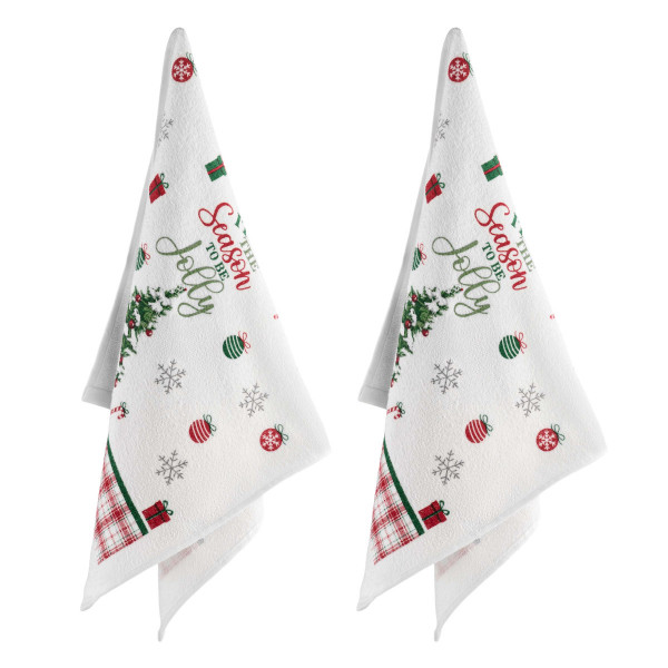 Набір рушників Ardesto Christmas Tree ART3863HTB 38х63 см 2 шт