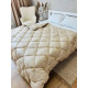 Ковдра двоспальна стьобана зимова з вовни Leri Max Pure Wool 21504 180х210 см бежева