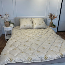 Ковдра євро зимова з вовни Leri Max Pure Wool 21502 200х215 см бежева