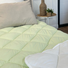 Ковдра євро стьобана зимова з бамбукового волокна Leri Max Bamboo 21453 200х215 см салатова