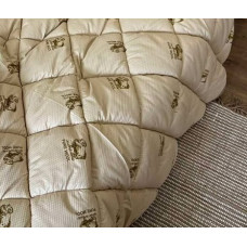 Ковдра євро стьобана зимова зі штучної вовни Leri Max Pur Wool 21474 200х215 см коричнева