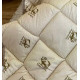 Ковдра євро стьобана зимова зі штучної вовни Leri Max Pur Wool 21474 200х215 см коричнева