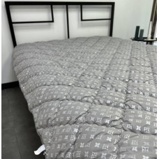 Ковдра полуторна стьобана зимова з холофайбера Leri Max 21519 145х210 см сіра