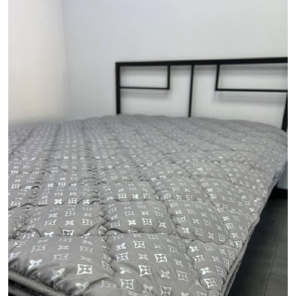 Ковдра полуторна стьобана зимова з холофайбера Leri Max 21519 145х210 см сіра