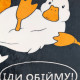 Плед флісовий Love You Гуси 8184 150х200 см чорний