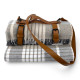 Плед бавовняний в клітку тревел Love You 4649-R 140х200 см бежевий