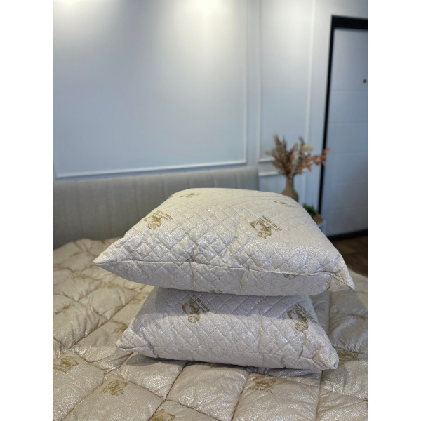 Подушка стьобана з натуральної овчини Leri Max Pure Wool 21506 50х50 см бежева