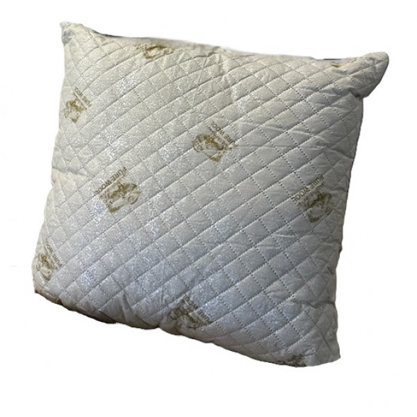 Подушка стьобана з натуральної овчини Leri Max Pure Wool 21507 50х50 см бежева
