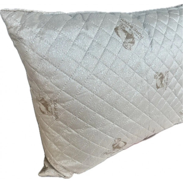 Подушка стьобана з натуральної овчини Leri Max Pure Wool 21507 50х50 см бежева