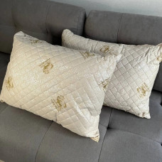 Подушка стьобана з натуральної овчини Leri Max Pure Wool 21509 70х50 см бежева