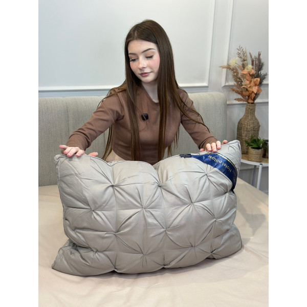 Подушка тісто з поліефірного волокна Hotel pillow 21535 50х70 см сіра