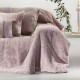 Покривало хутряне двостороннє Love You LUX 44006 220х240 см пудрове