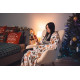 Плед Ardesto Flannel Імбирні пряники ART0118PB 160х200 см білий