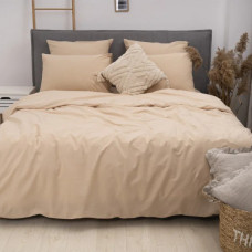 Постільна білизна сімейна Viluta Сатин Wash-68-S 210х143х2 см світло-бежева
