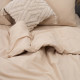 Постільна білизна сімейна Viluta Сатин Wash-68-S 210х143х2 см світло-бежева