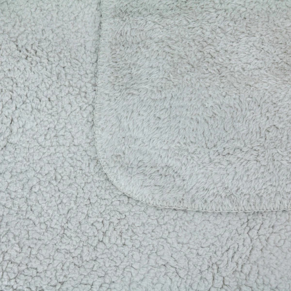 Плед-ковдра з шерпи та флісу Love You 8279 200х220 см світло-сірий