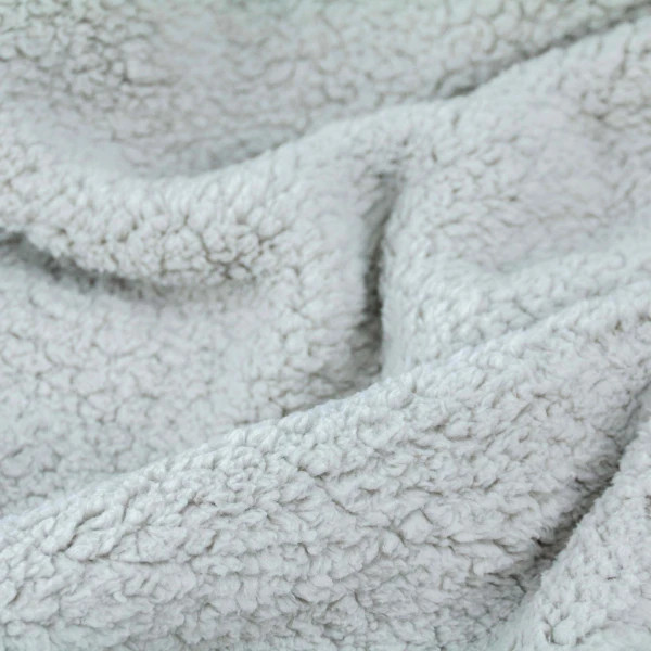 Плед-ковдра з шерпи та флісу Love You 8279 200х220 см світло-сірий