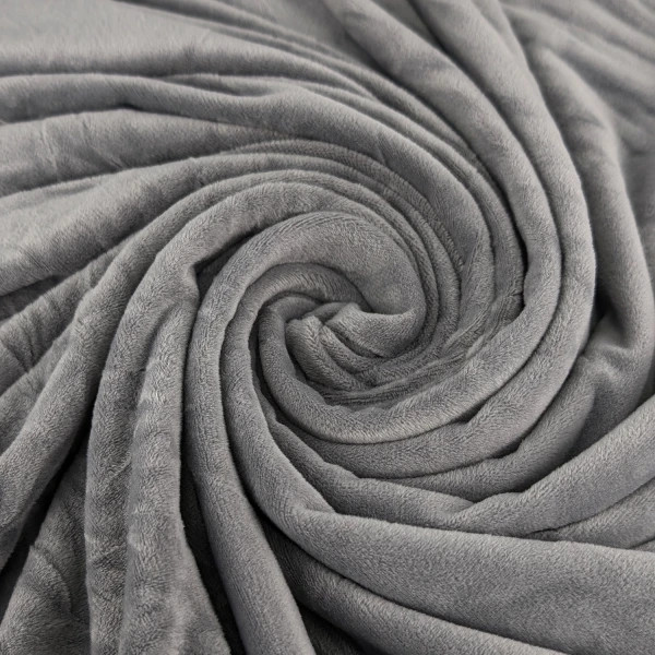 Чохол на диван кутовий велюр Love You 84120 сірий