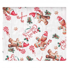 Скатертина Ardesto Christmas Gingerbread ART07HG 120х140 см червона