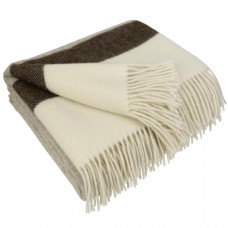 Плед з екологічної вовни Love You 4452 140х200 см айворі з білим