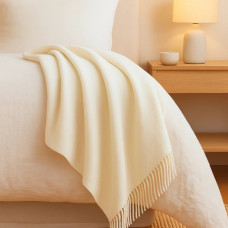 Плед із екологічної вовни Love You 6058 140х200 см білий