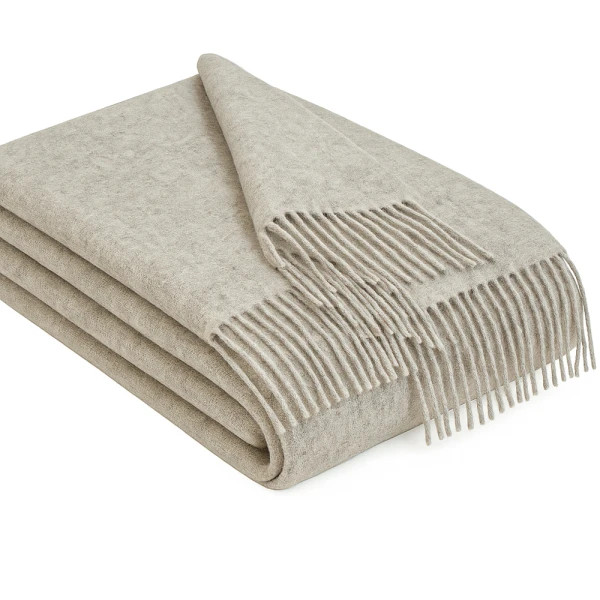 Плед з екологічної вовни Love You 6059 140х200 см бежевий