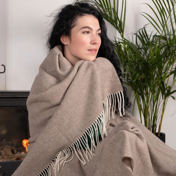 Плед кашеміровий Love You 4442 140х200 см світло-коричневий