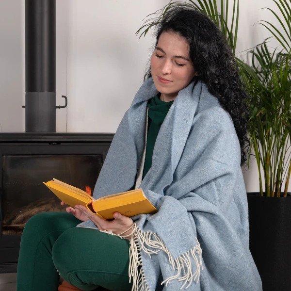 Плед кашеміровий Love You 4447 140х200 см блакитний