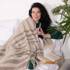 Плед кашеміровий Love You 4485 140х200 см бежевий з коричневим