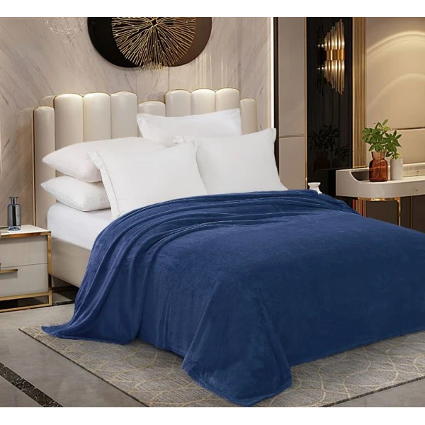 Плед флісовий Love You 82995 200х220 см синій