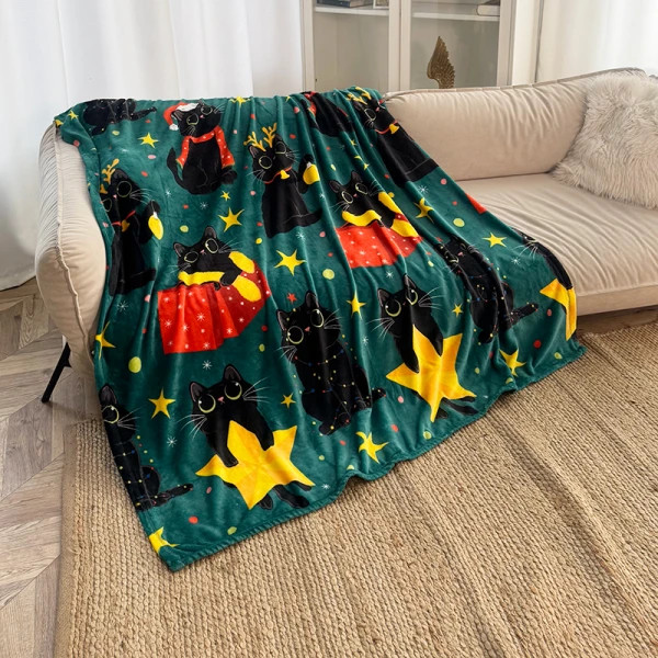 Плед флісовий Love You Зірки та котики 9119 150х200 см