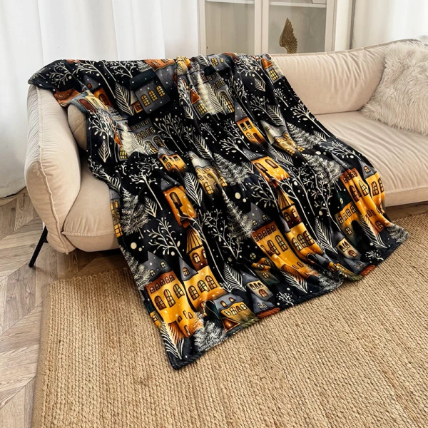 Плед флісовий Love You Зимове містечко 9128 150х200 см